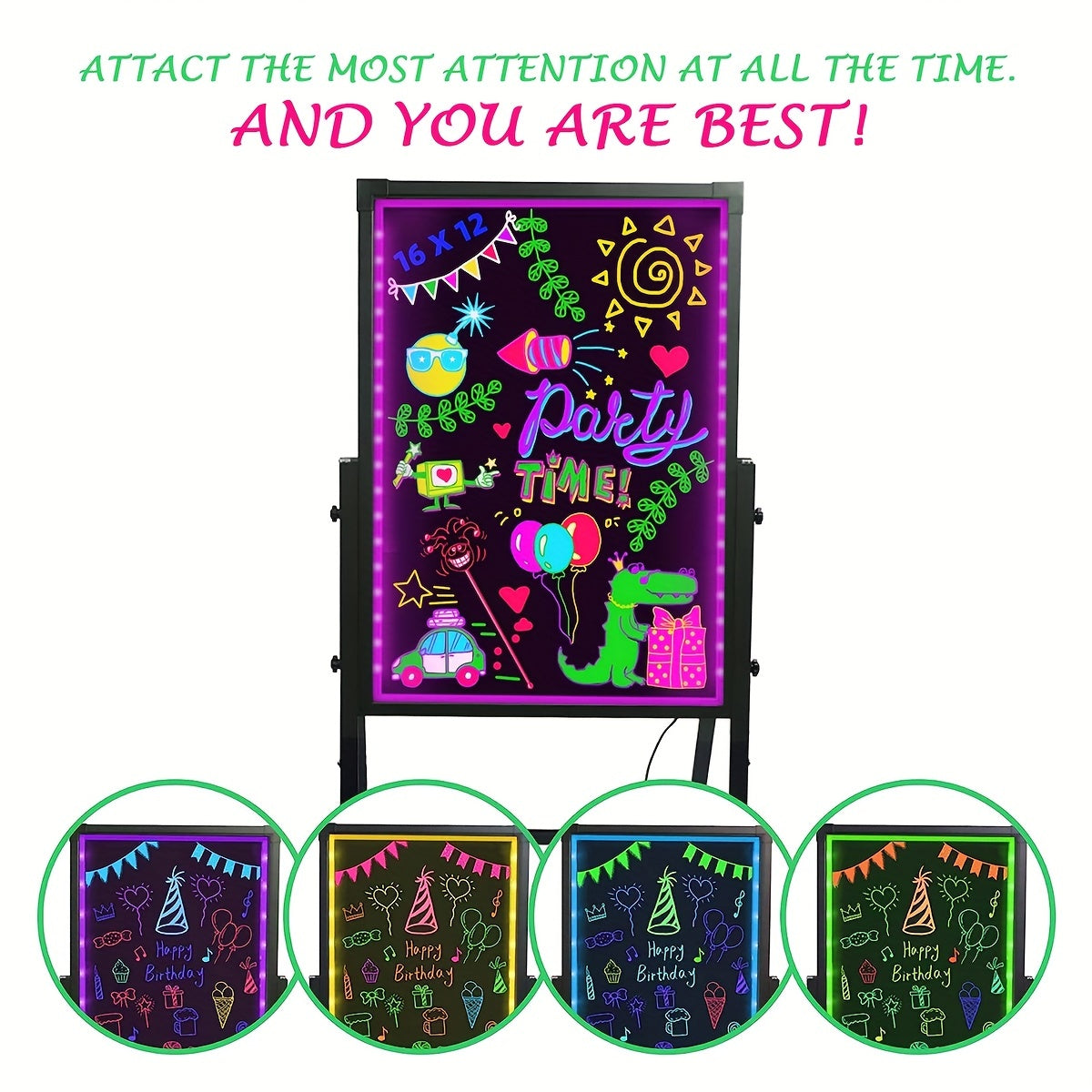 LED Fluorescent Board For All Saints' Christmas Party