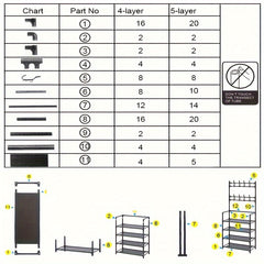 Shoe Storage Rack With Clothes Shelf and Hooks