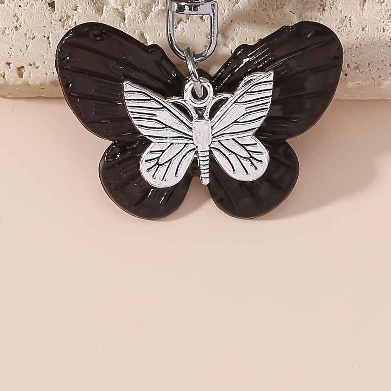 Butterfly Keychain Animal Key Ring Bag Charm Gift For Mom