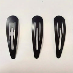 3pcs Minimalist Solid Hair Clip Alloy Duckbill Snap Clip Hair Styling Accessory