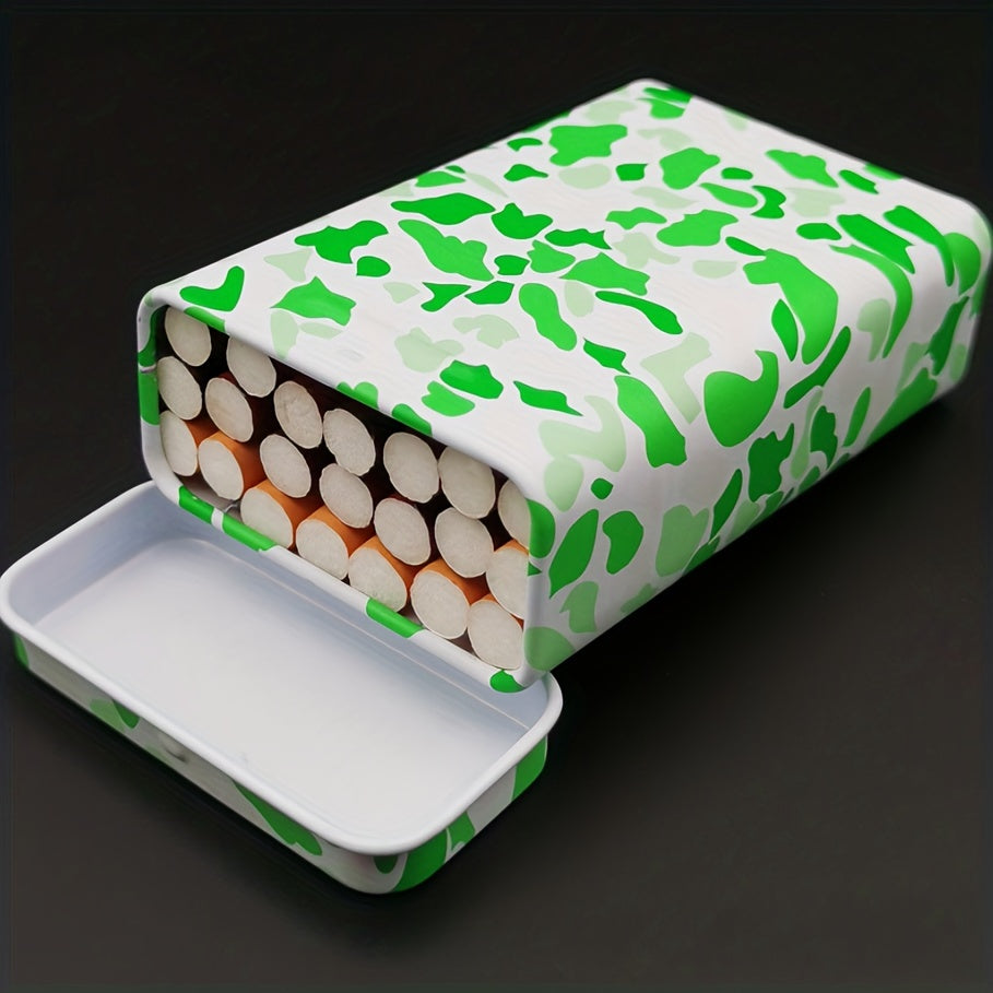 Square Camo Cigarette Case Portable Flip Creative Box
