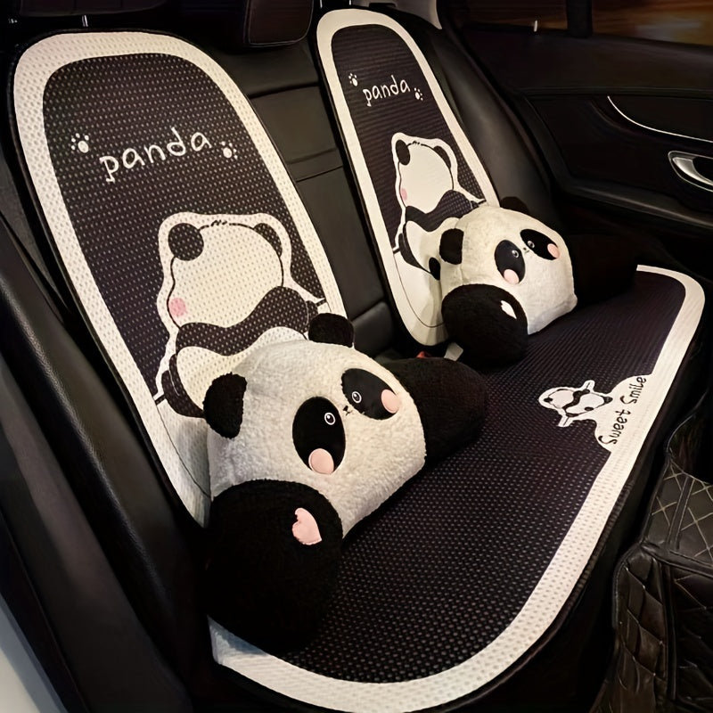 Car Headrest Waist Support Cartoon Car Neck Pillow Car Panda Car Accessories