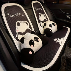 Car Headrest Waist Support Cartoon Car Neck Pillow Car Panda Car Accessories