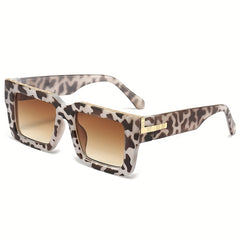 Y2K Square Sunglasses Metal Decor Gradient UV400