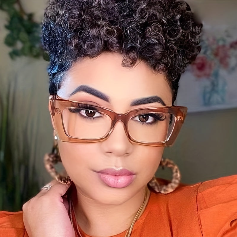 Cat Eye Clear Lens Glasses Women Men Anti Light Minimalist Reading Glasses