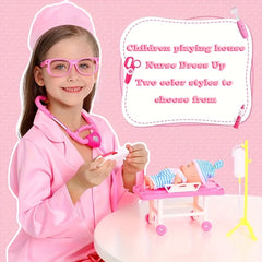 Kids Doctor Dress Up Set with Top and Hat