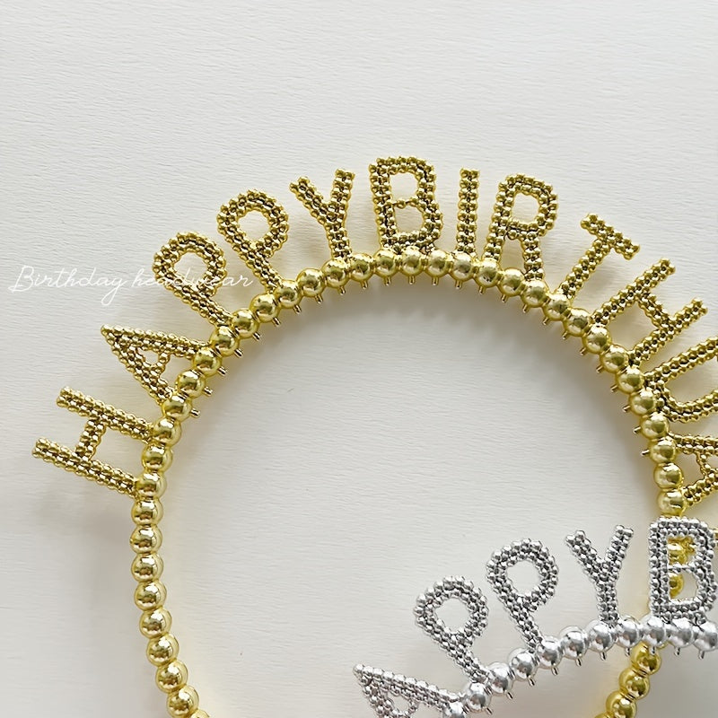 Alphabet Beaded Headband for Kids' Birthday Parties