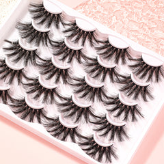 10 Pairs Fluffy 3D Mink False Eyelashes