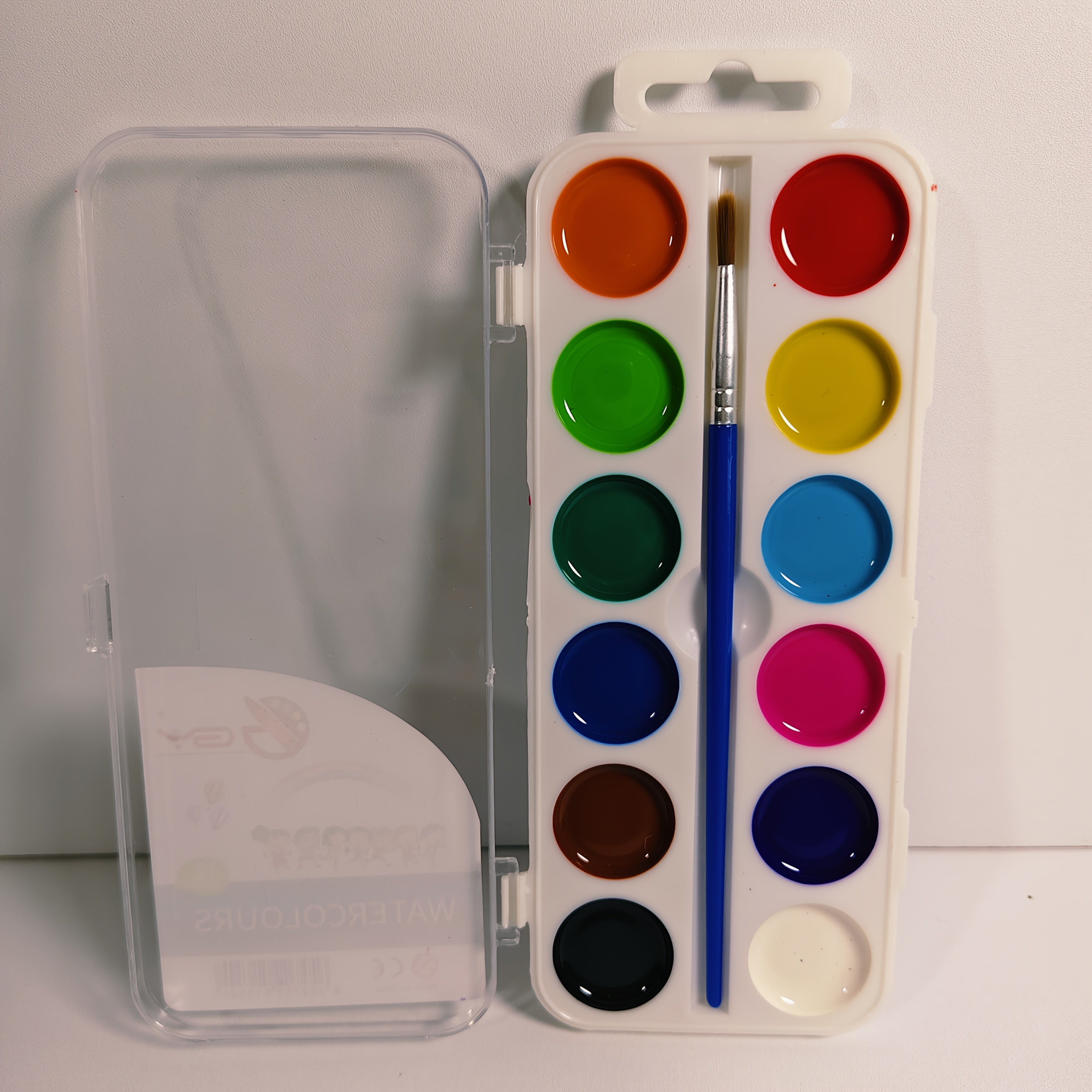 Watercolor Paint Set with Brushes in Portable Case