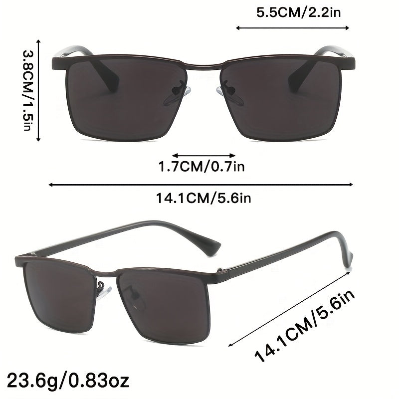 Square Sunglasses Gradient UV400 Sun Shades Metal Glasses