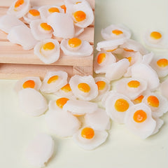 10 Dollhouse Kitchen Accessories Fried Egg Models Realistic Food Decorations