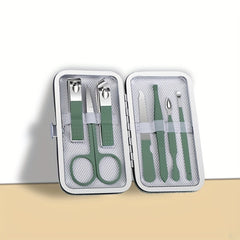 7pcs Portable Nail Clippers Stainless Steel Fingernail & Toenail Cutter