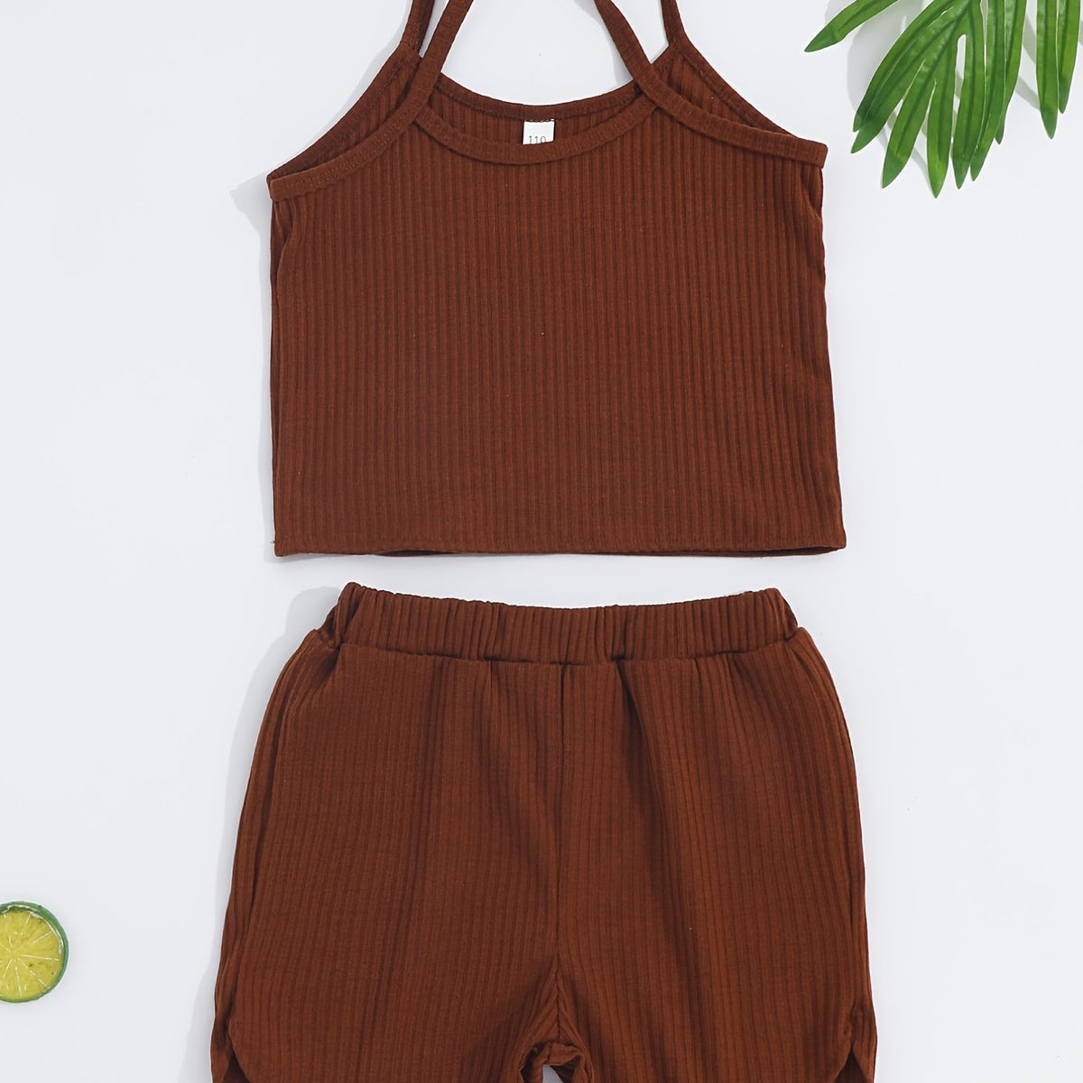 Toddler Girls Ribbed Tank Top Matching Shorts Baby Kids Clothes