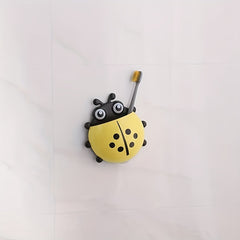Ladybug Toothbrush Holder Suction Cup Storage Box