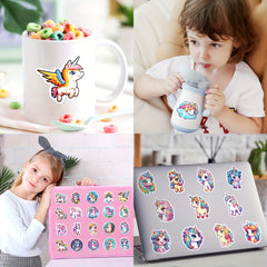 50pcs Unicorn Stickers Waterproof Vinyl Stickers For Water Bottles Pack