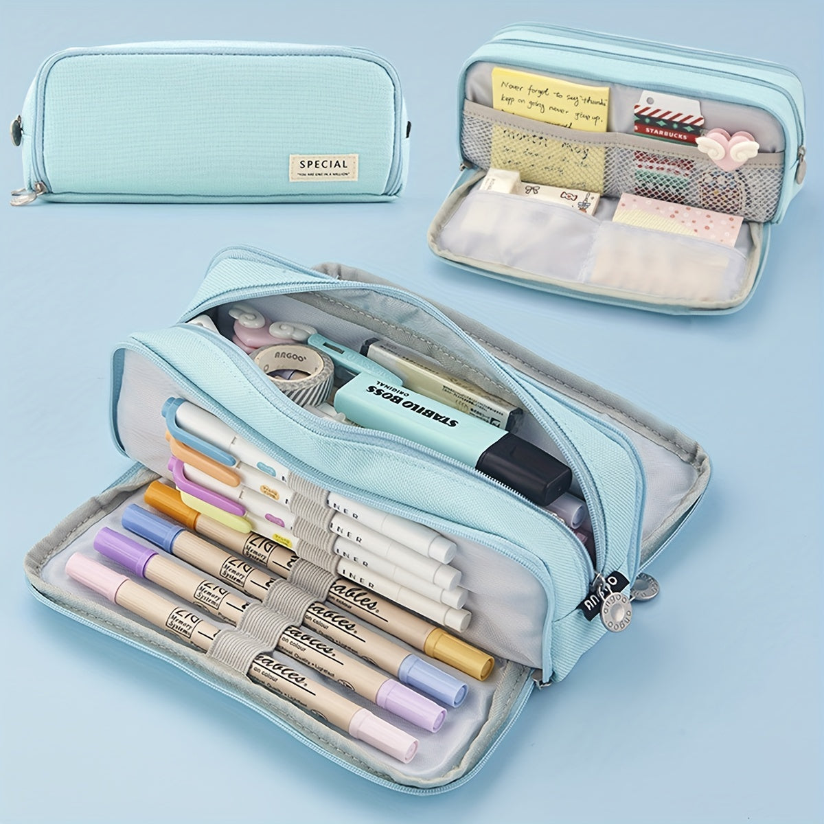 Pencil Case Large Capacity Pouch for School Office Supplies