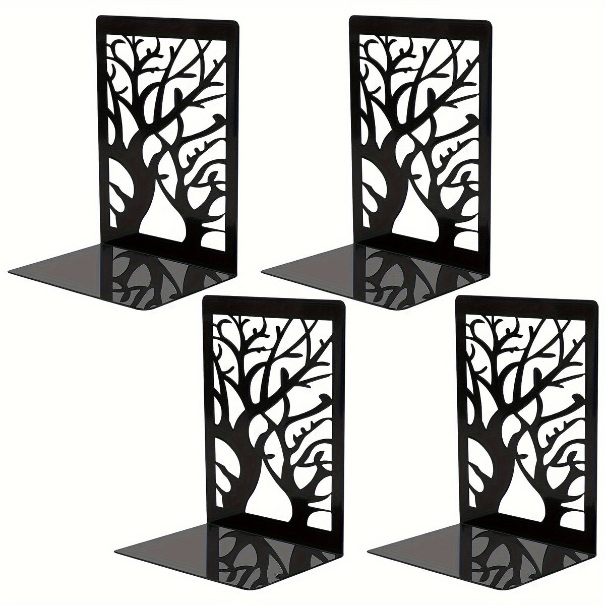 4pcs Book Stands Non Slip Book Stopper for Bookshelf Decor