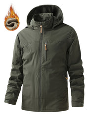 Men's Outdoor Hooded Windbreaker Jacket for Autumn and Winter