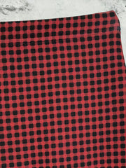 Women's Plus Plaid Print High Rise Bodycon Midi Skirt