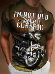 Classic Motorbike Graphic T Shirt Men 3D Digital Print Short Sleeve Tee