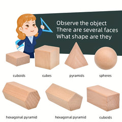 Wooden 3D Building Blocks for Fine Motor Skills