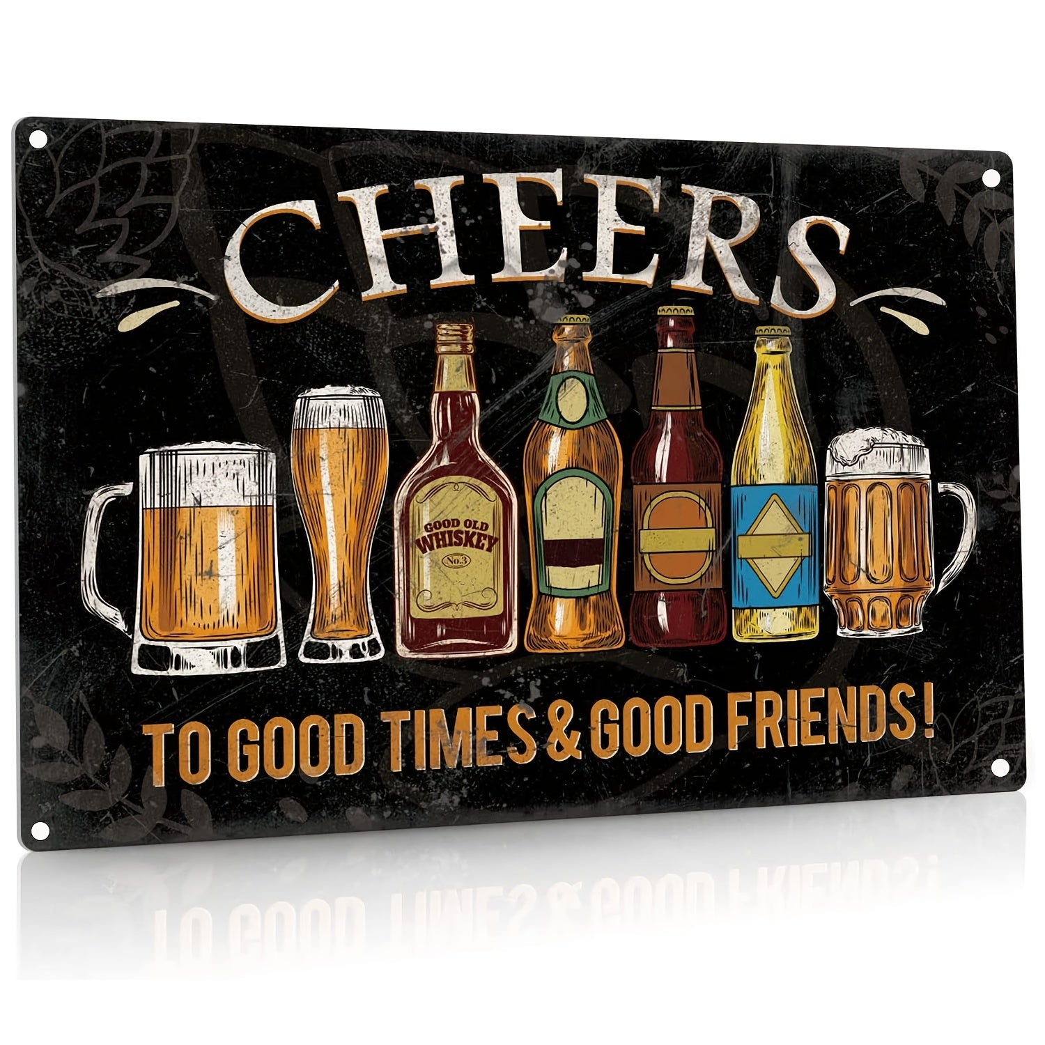 Retro Metal Tin Sign for Home Bar Decor