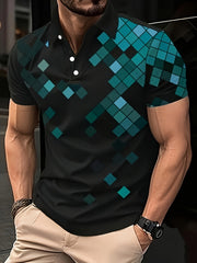 Casual Vintage Style Lapel Button Shirt for Fitness Training