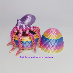 Colorful 3D Printed Octopus Mystery Gift with Octopus Dragon Eggs