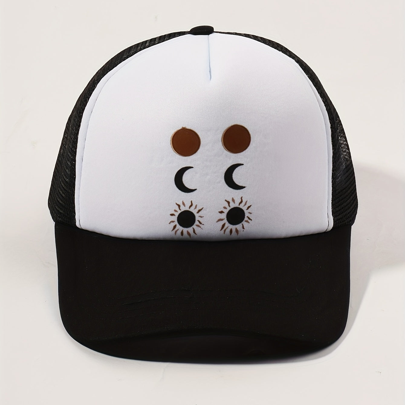 Sun Moon Trucker Hat Baseball Cap Adjustable Mesh Sunshade Dad Hat