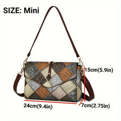 Retro Stitching Women's Shoulder Bag Classic Versatile Handbag