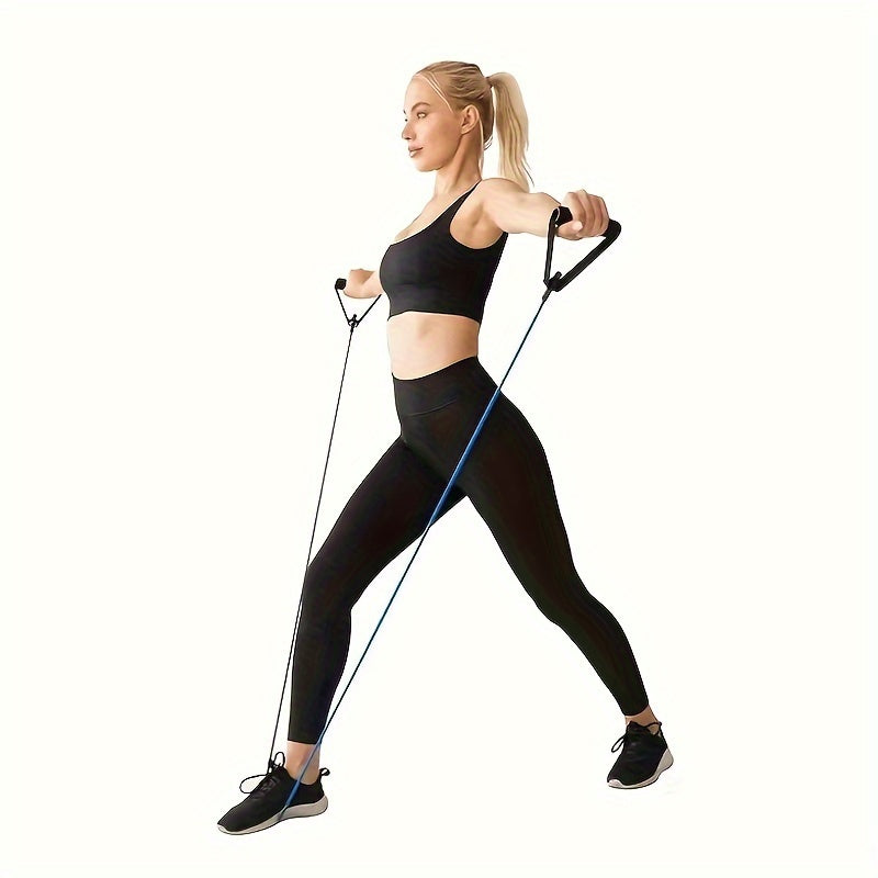 Yoga Resistance Band Non Slip Foam Handle Gym Sports Fitness Workouts