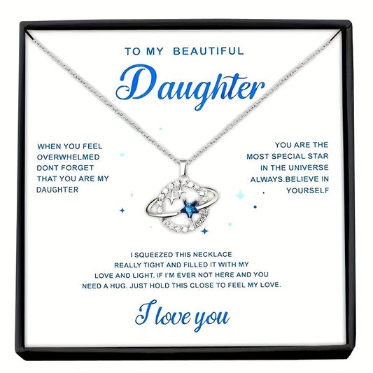 Faux Diamond Pendant Necklace for Girls