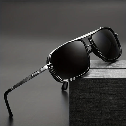 Men's Retro Steampunk Sunglasses Polarized UV400 Protective