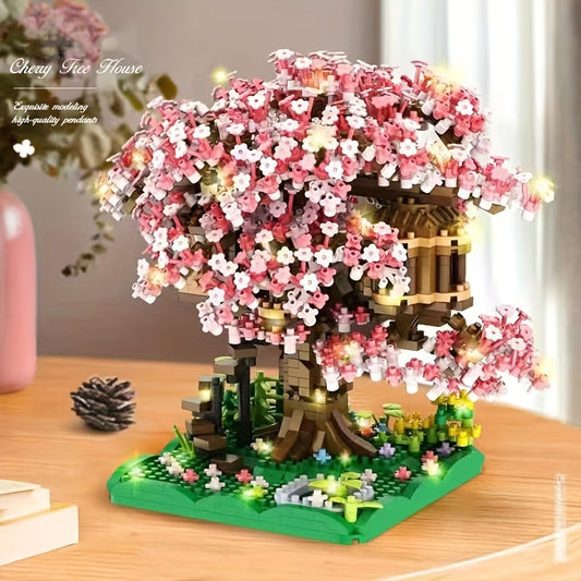 Cherry Tree House Bonsai Construction Set DIY Toys Halloween Christmas
