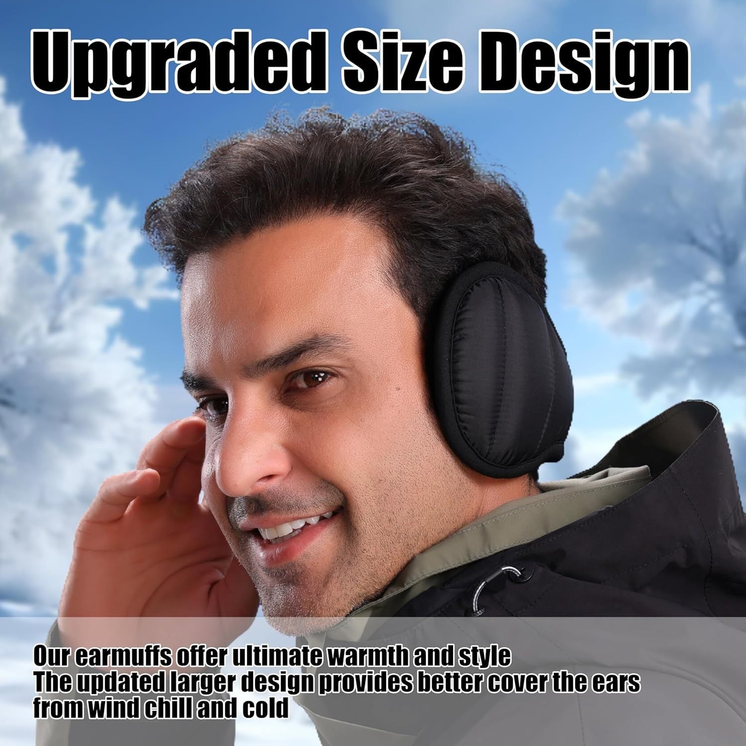 ARCOLA Men'S Adjustable Ear Muffs for Extreme Cold Weather