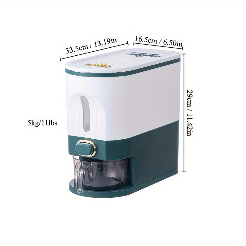 Large Capacity Rice Bucket with Measuring Cup