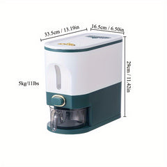 Large Capacity Rice Bucket with Measuring Cup