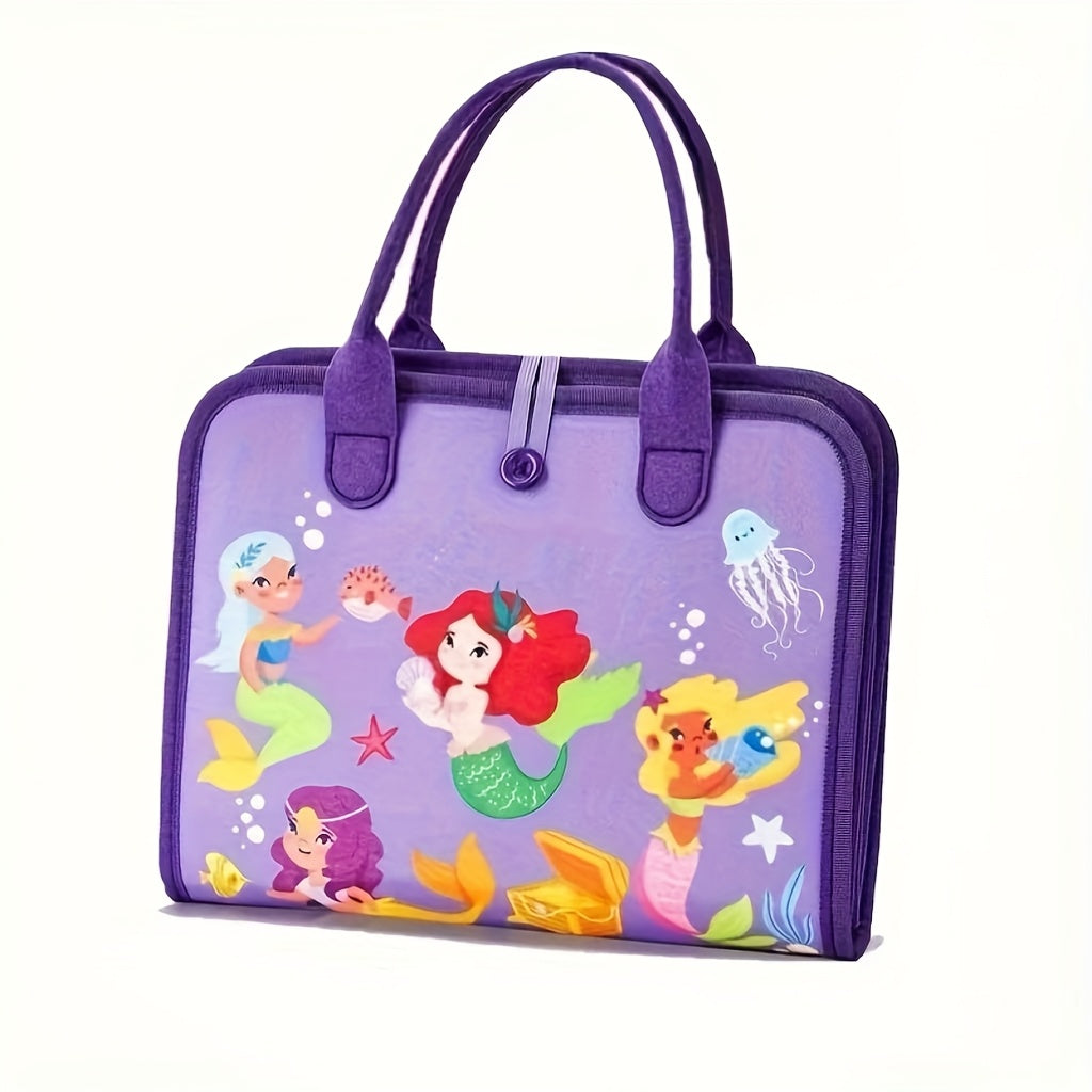 Purple Mermaid Felt Learning Board Early Education Treasure Teaching Tools