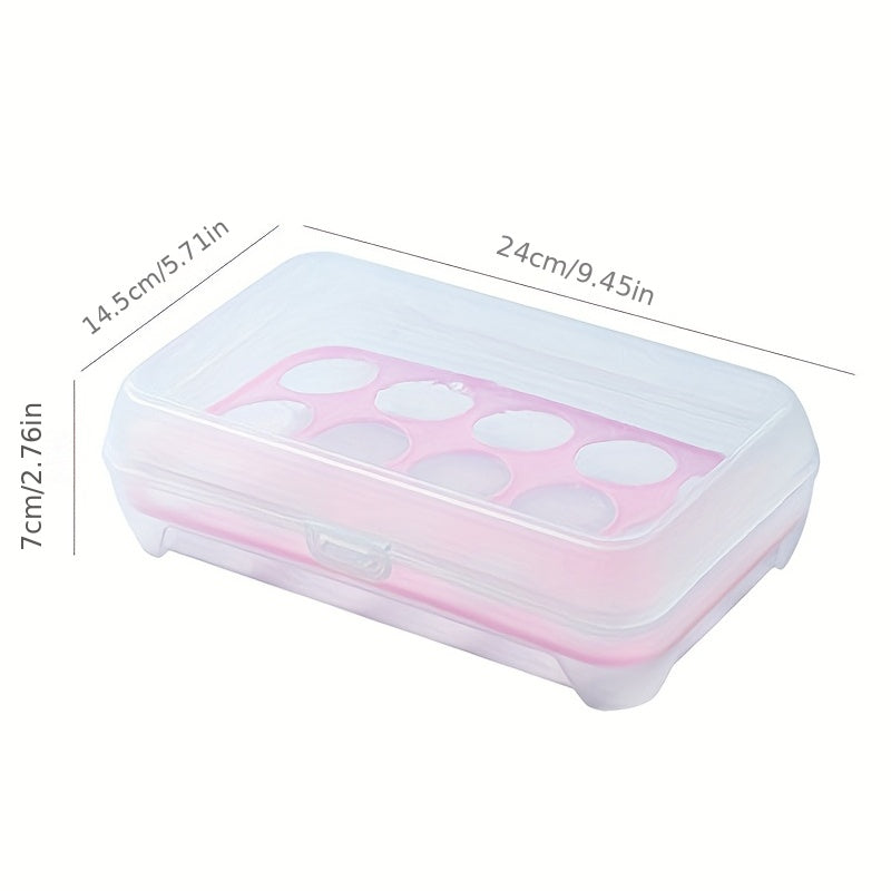 15 Grids Egg Storage Box With Lid Durable Reusable Anti Drop Container