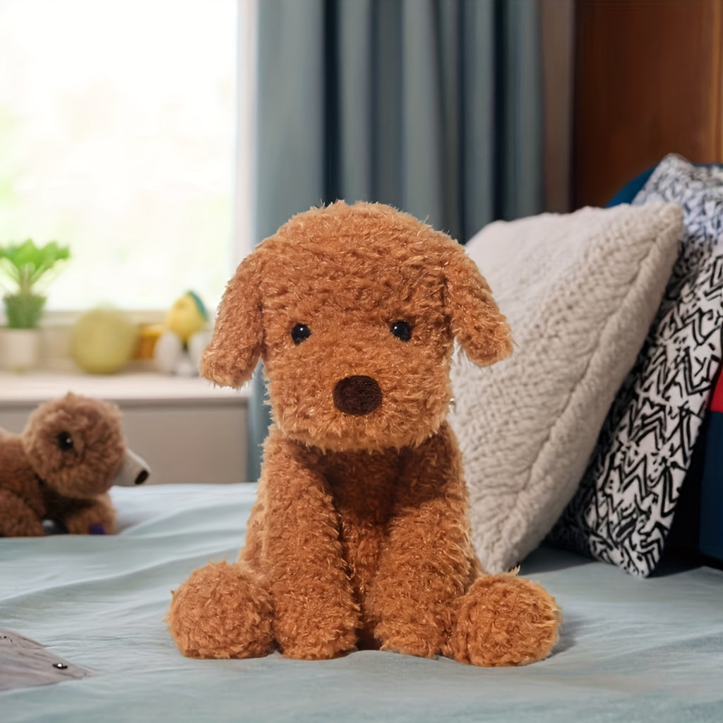 Adorable Golden Retriever Plush Toy Soft Brown Puppy