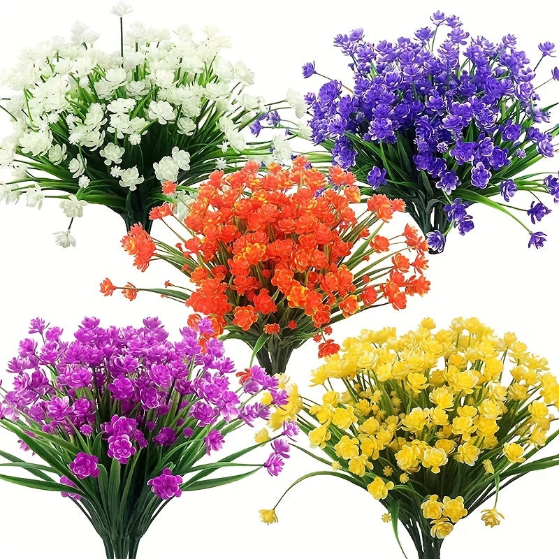 4pcs UV Resistant Artificial Plants for Home & Garden Decoration
