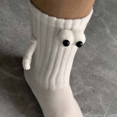 2Pcs Couple Funny Socks w/ Magnetic Dolls