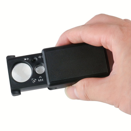 30x60 Magnifying Glass with LED Light for Jewelry Identification