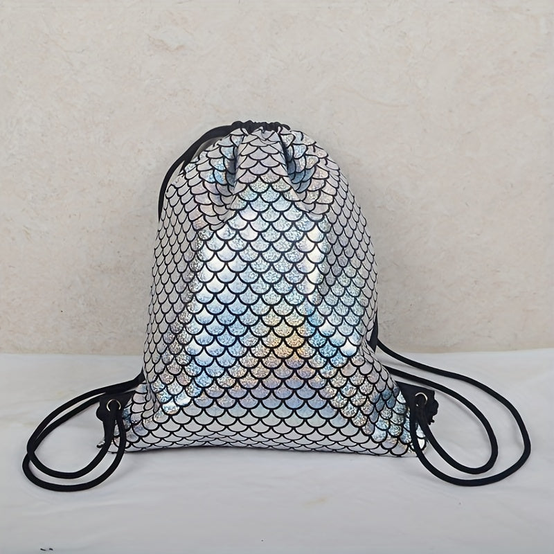 Colorful Print Drawstring Swim Gear Backpack Lightweight Waterproof Swimming Bag