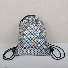 Colorful Print Drawstring Swim Gear Backpack Lightweight Waterproof Swimming Bag