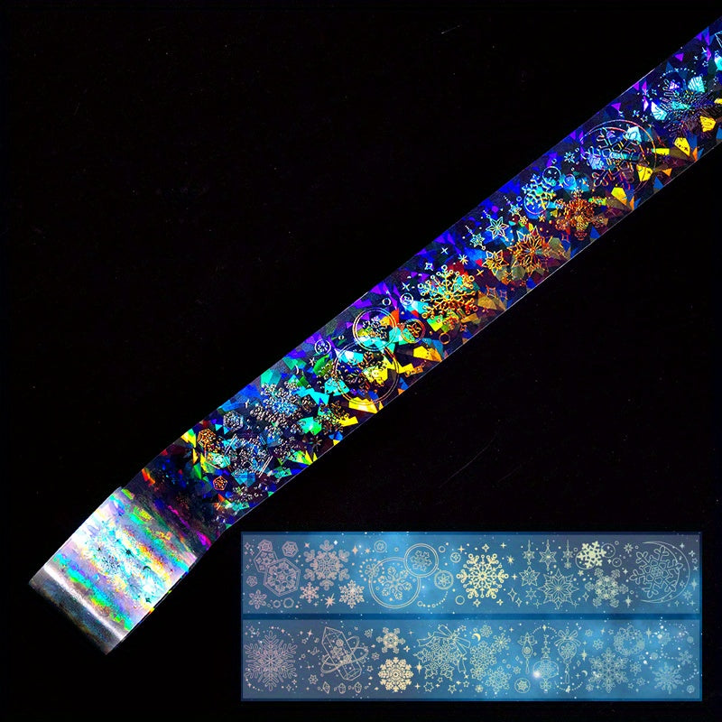 2m Laser PET Tape Stickers for DIY Crafts Bullet Journals Planners Scrapbook