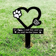 Acrylic Pet Memorial Monument for Dog Cat Waterproof Grave Pile