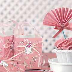 5pcs Pink Cartoon Milk Bottle Birthday Party Snack
