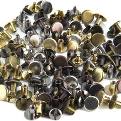 100 Sets Mixed Colors Round Flat Head Chicago Screws For Leather