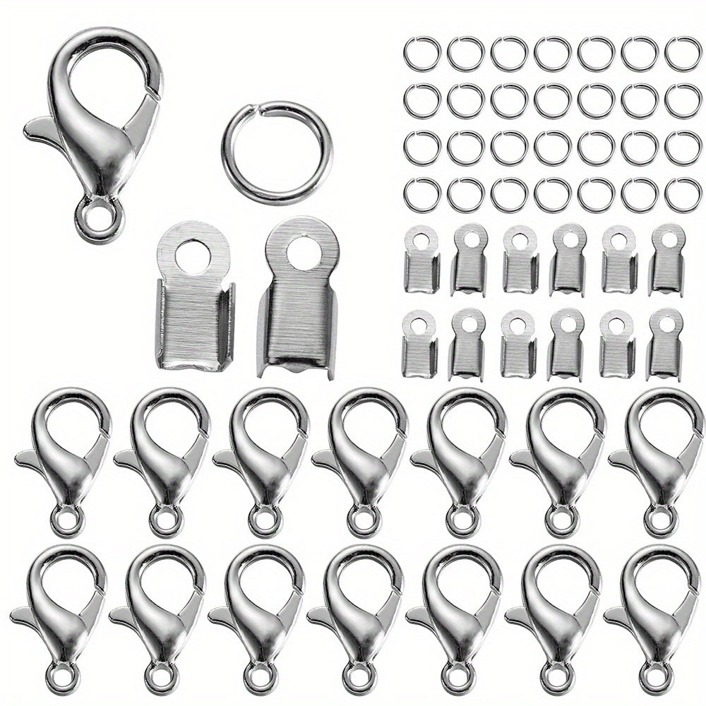 80Pcs Alloy Lobster Clasp Jump Rings Set for DIY Jewelry